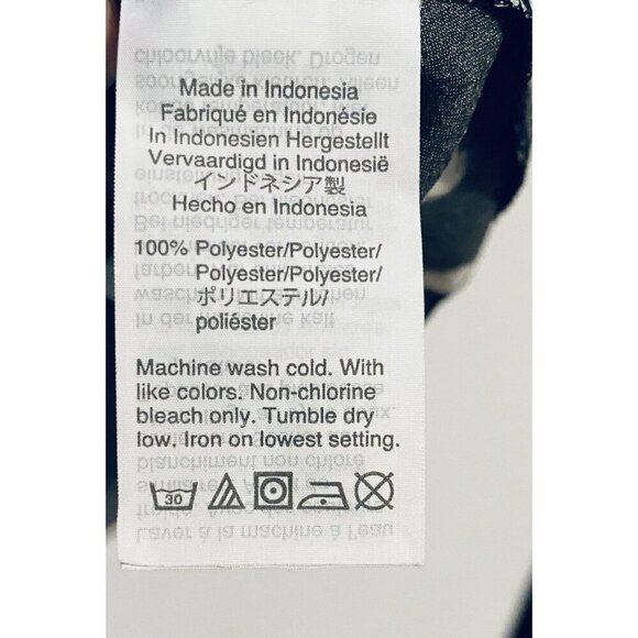 J Crew Top Womens 10 Black Painted Dot Peplum Satin Crepe 3/4 Sleeve Romantic - Picture 6 of 7